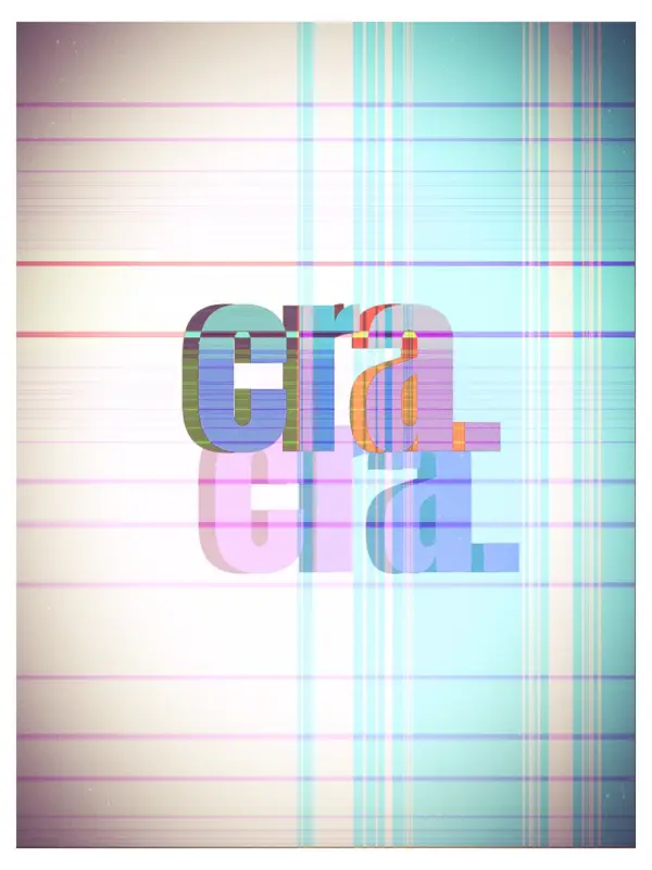 The cra. logo over coloured grid lines